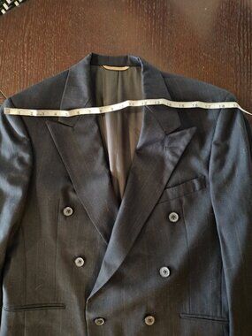 Henry Grethel Men's Black pin striped blazer